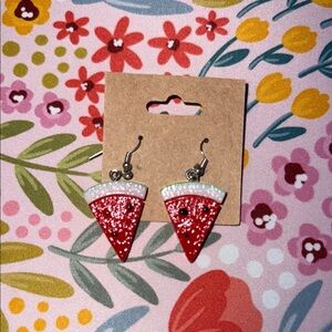 Playful Red Watermelon Earrings